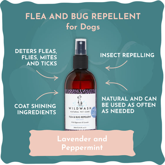 FLEA AND BUG REPELLENT FOR DOGS WITH LAVENDER AND PEPPERMINT