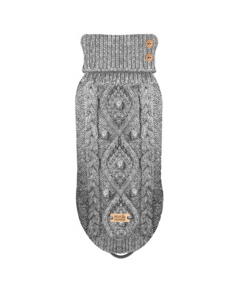 KEELAN CABLE SWEATER GREY