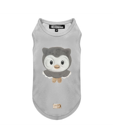 FLOKI VELVET T-SWEATER OWL GREY