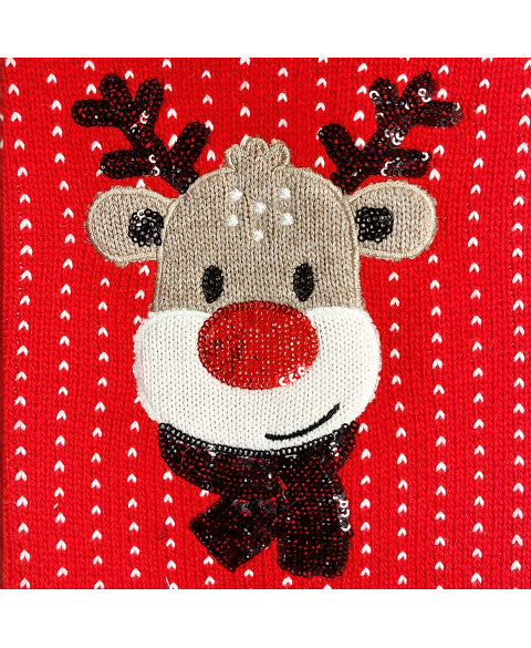 USKO SWEATER RED "REINDEER"