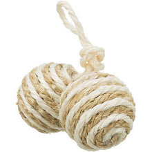  2 BALLS ON A ROPE SISAL WITH BELL - Kanineindia