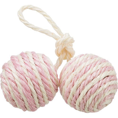 2 BALLS ON A ROPE SISAL WITH BELL – Kanineindia