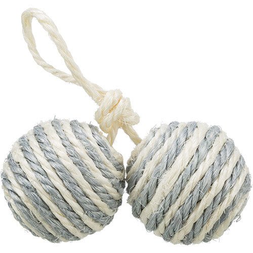 2 BALLS ON A ROPE SISAL WITH BELL – Kanineindia