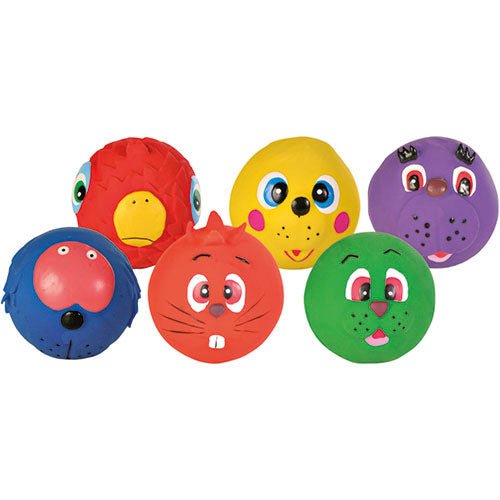 ASSORTMENT OF ANIMAL FACES TOY BALLS - Kanineindia