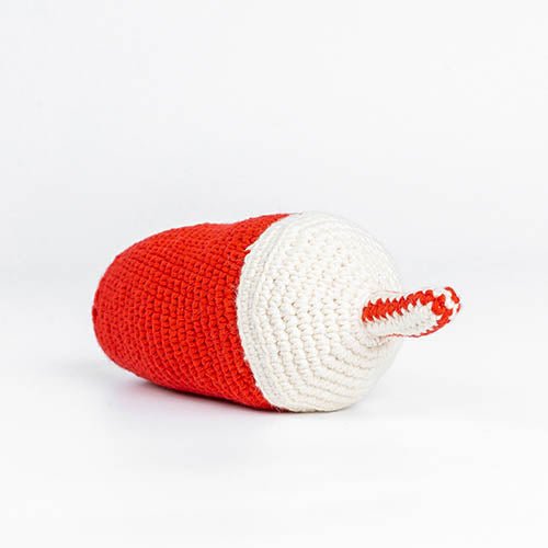 CROCHET TOY COLA RED CUP - Kanineindia
