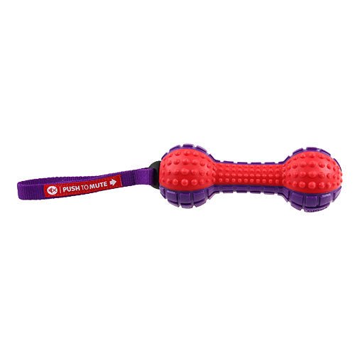 DUMBELL 'PUSH TO MUTE' TOY - Kanineindia