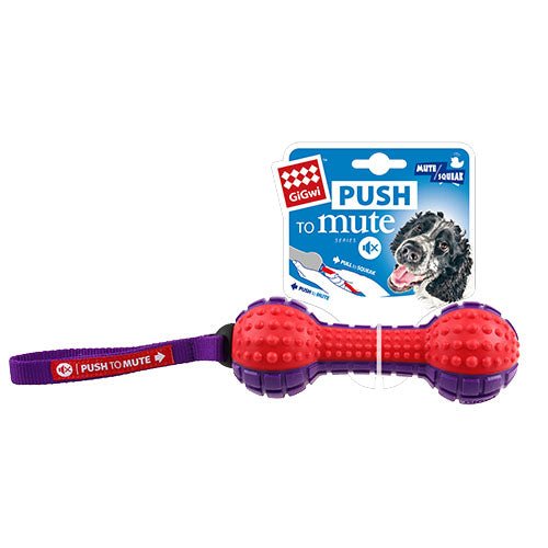 DUMBELL 'PUSH TO MUTE' TOY - Kanineindia