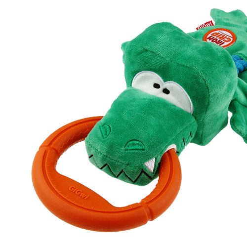 IRON GRIP CROCODILE PLUSH TUG TOY - Kanineindia