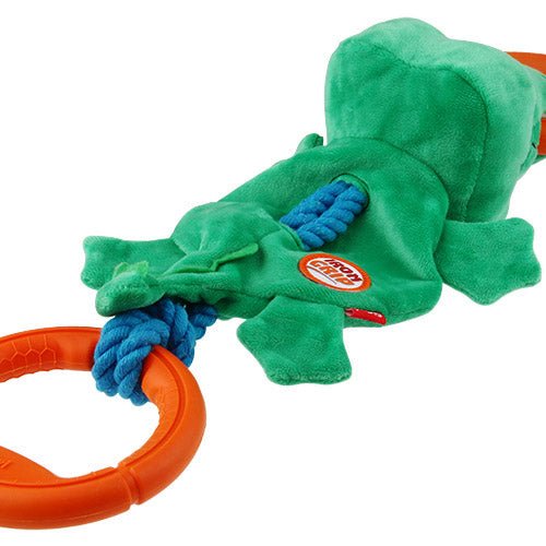 IRON GRIP CROCODILE PLUSH TUG TOY - Kanineindia