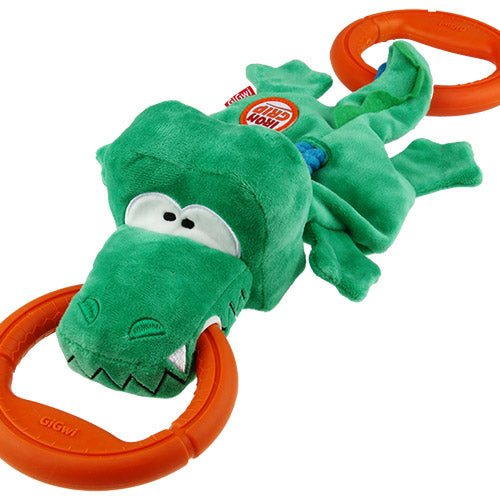 IRON GRIP CROCODILE PLUSH TUG TOY - Kanineindia