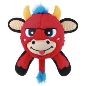 JUMBALL RED BULL PLUSH TOY - Kanineindia