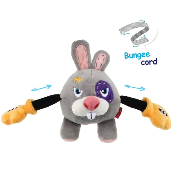 RABBIT TOY WITH BUNGEE ARM - Kanineindia